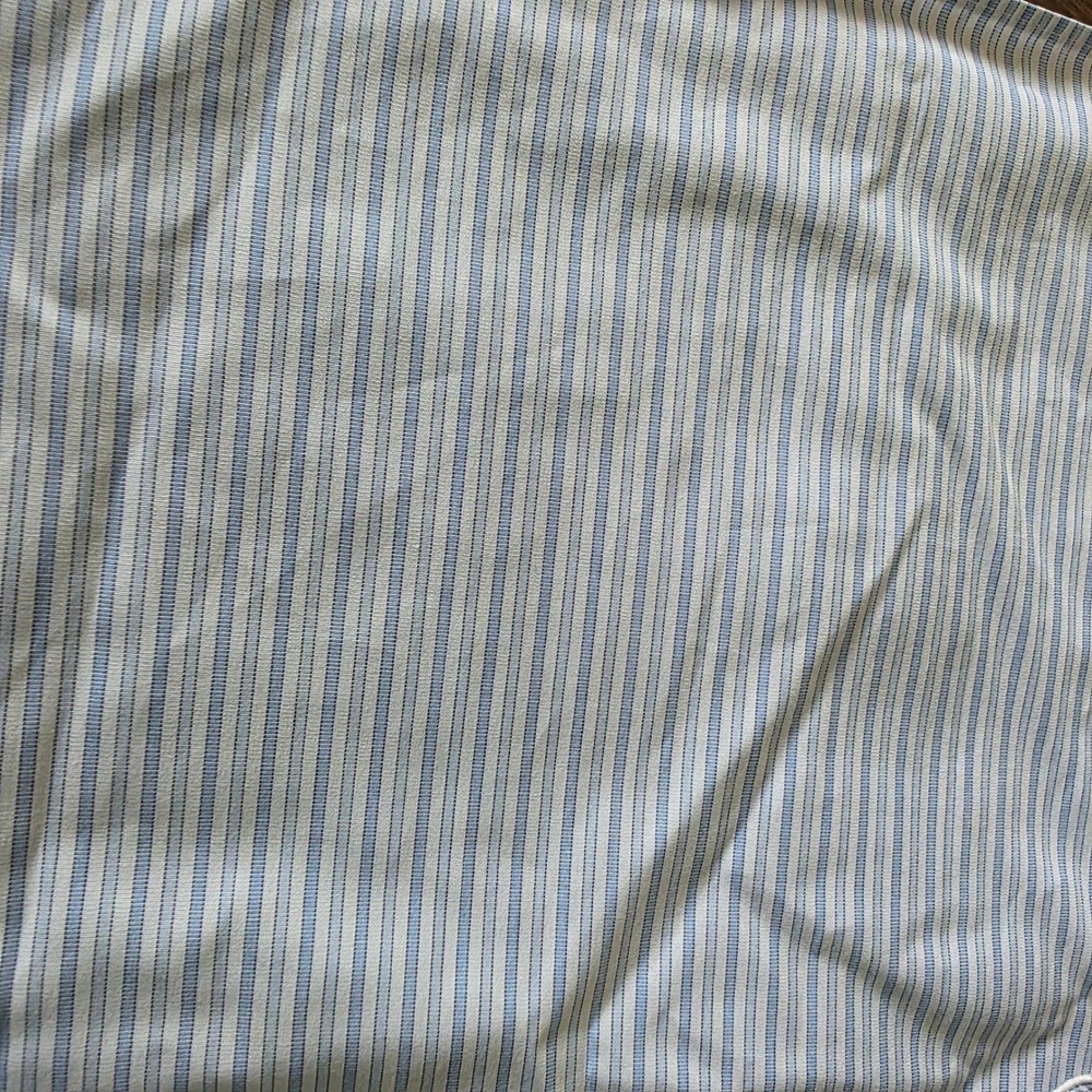 Pronto-Uomo blue stripe 80's w-Ply Non-Iron dress shirt size 15.5 32/33 V28 - Picture 4 of 5